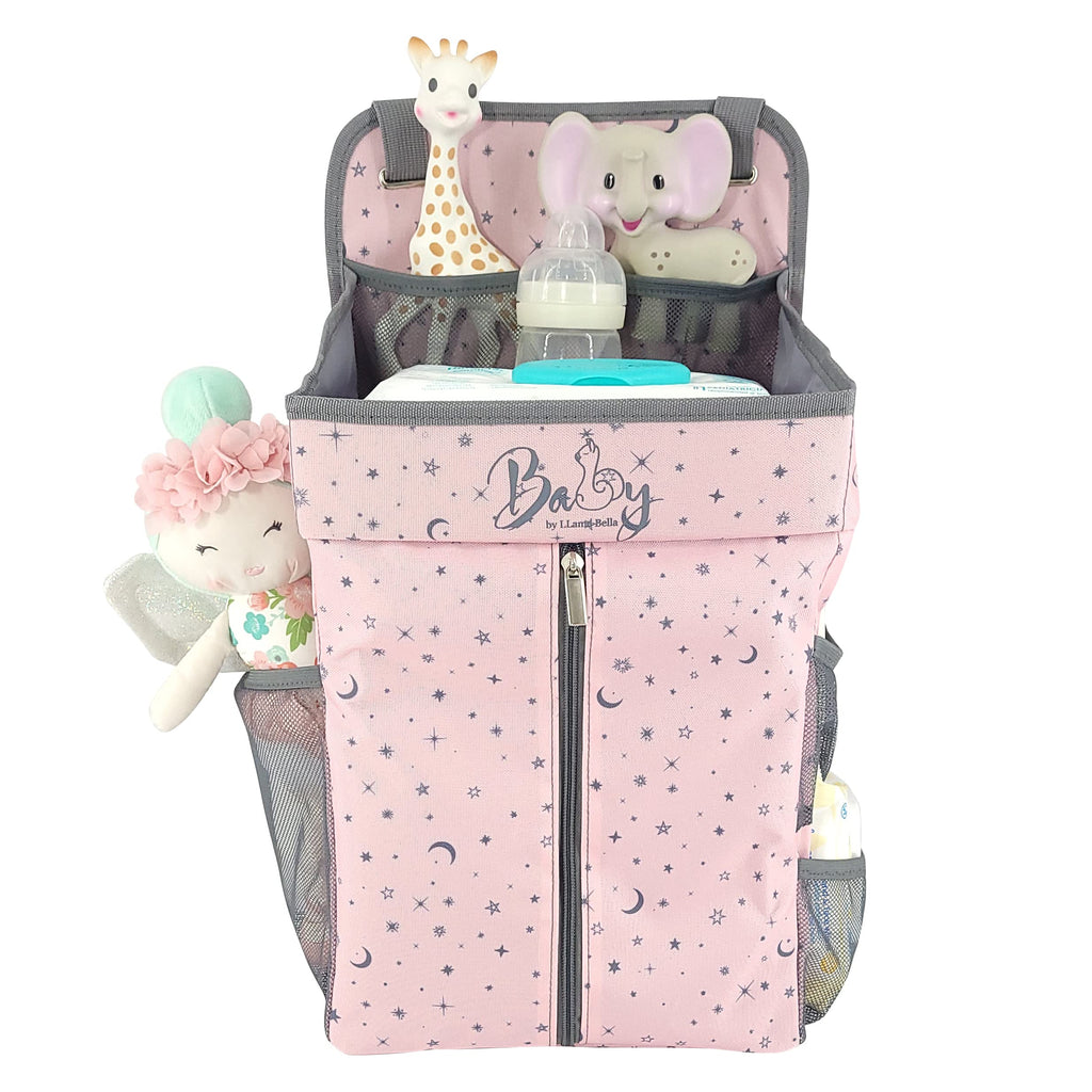 Hanging Diaper Caddy Organizer | Nursery Storage for Crib & Changing Table