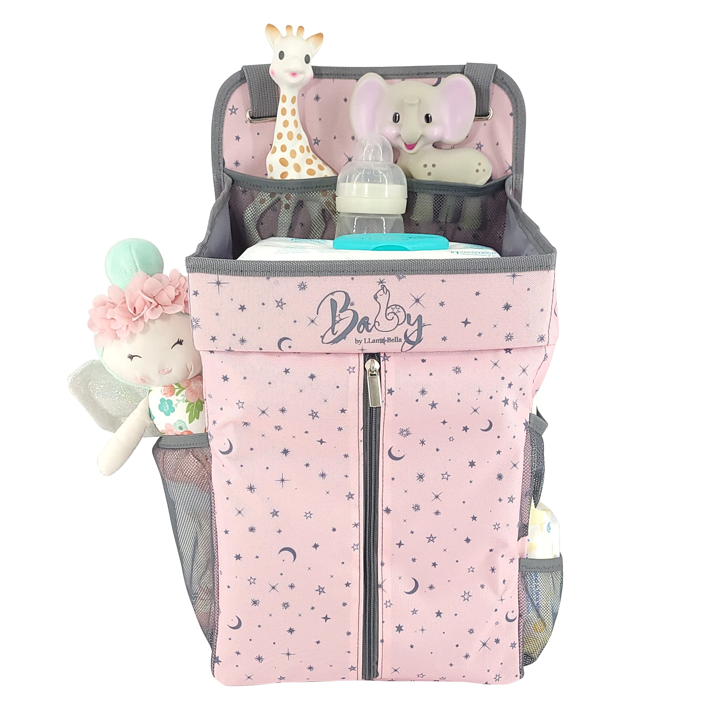 Hanging Diaper Caddy Organizer | Nursery Storage for Crib & Changing Table