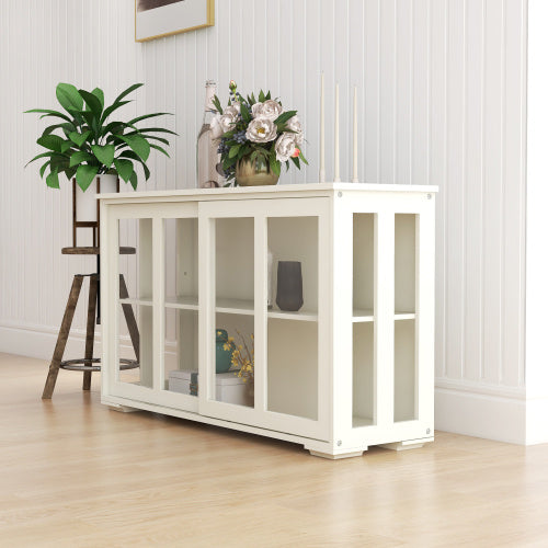 Modern Glass Door Storage Cabinet for Kitchen & Dining