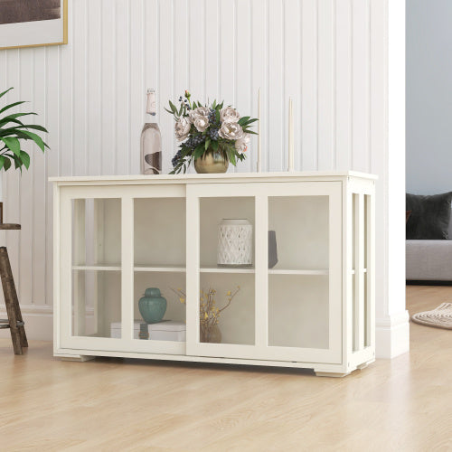 Modern Glass Door Storage Cabinet for Kitchen & Dining
