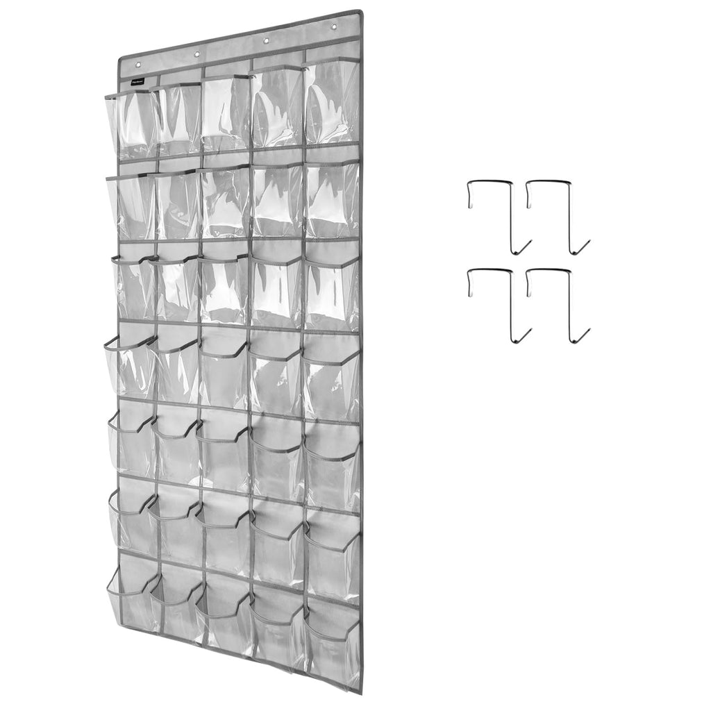 Clear Hanging Over-the-Door Shoe Organizer – 35 Pocket