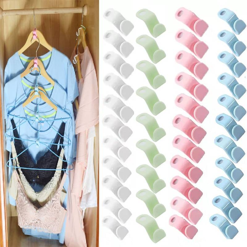 Closet Space Saving Connector Hooks | 40 Pack