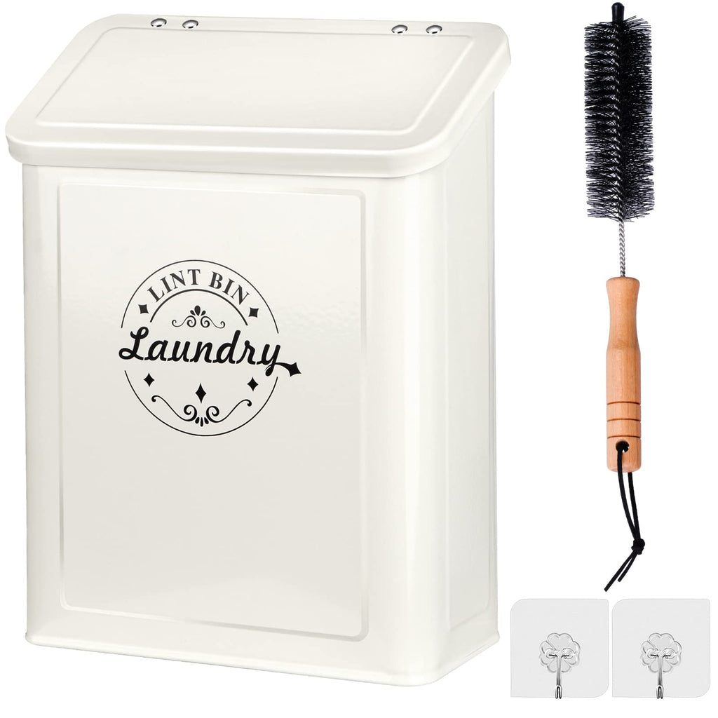 Magnetic Laundry Lint Bin with Cleaning Brush