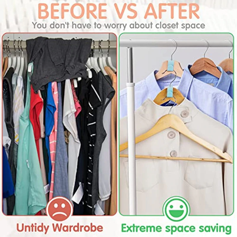Closet Space Saving Connector Hooks | 40 Pack