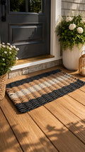 Lobster Rope Doormat in Black, Brown & Tan