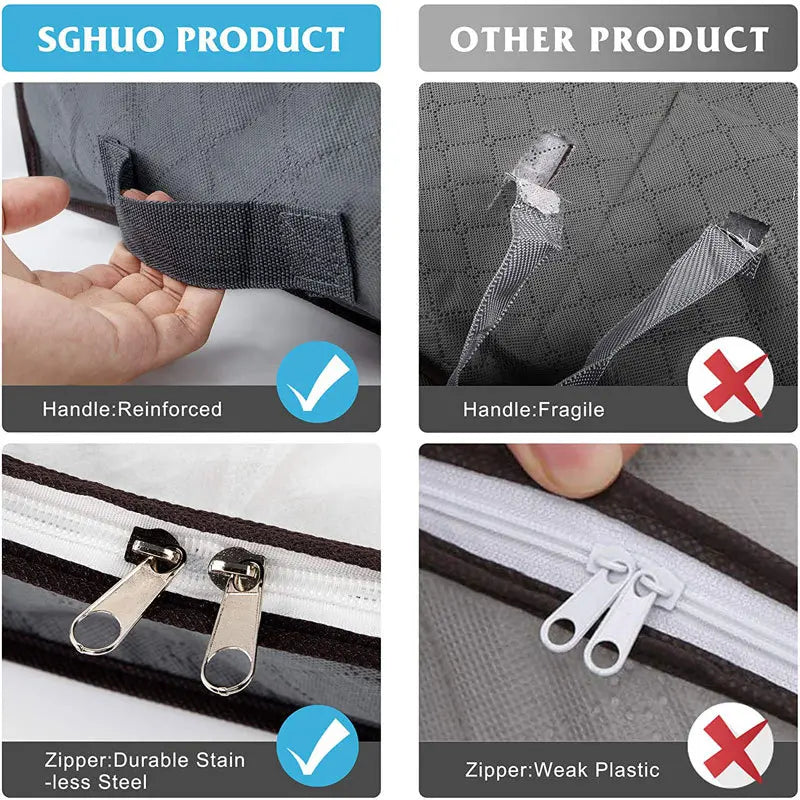 2pcs Large Underbed Storage Bags For Clothes & Blankets