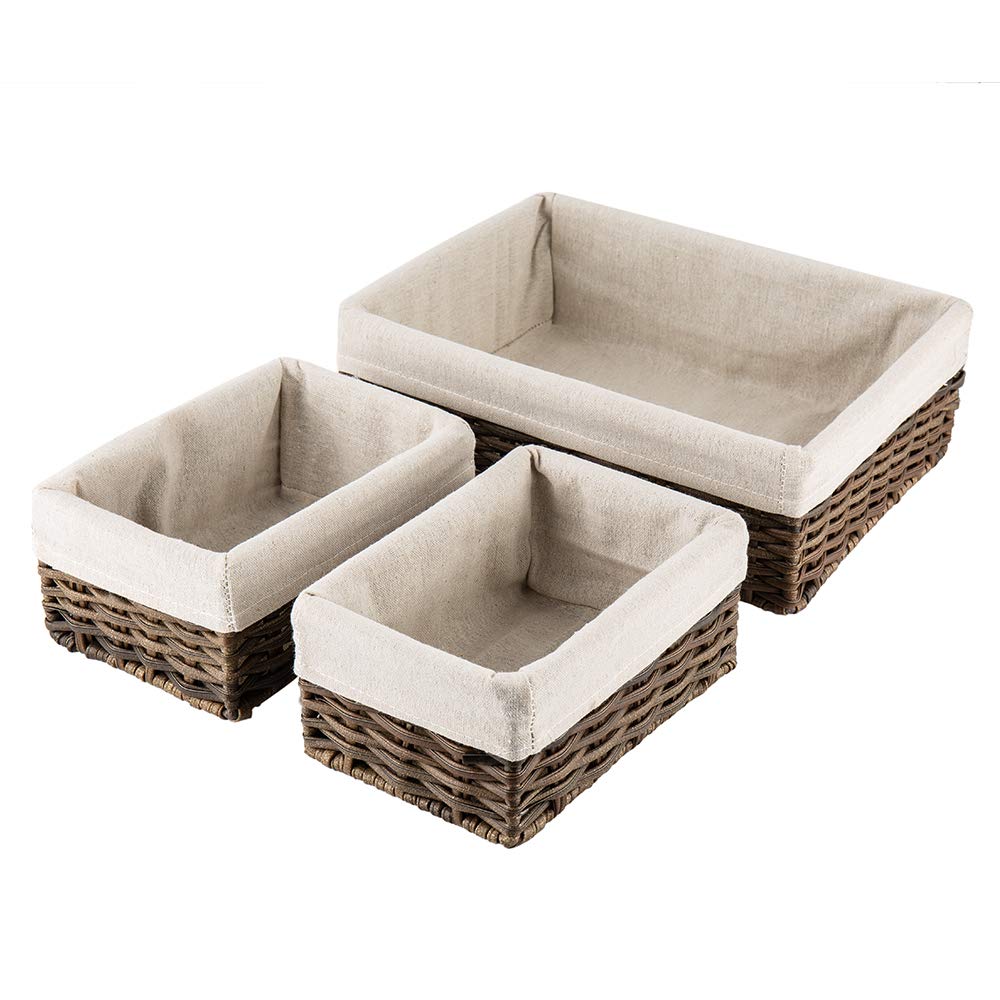 Handwoven Wicker Storage Basket Set