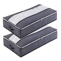 2pcs Large Underbed Storage Bags For Clothes & Blankets