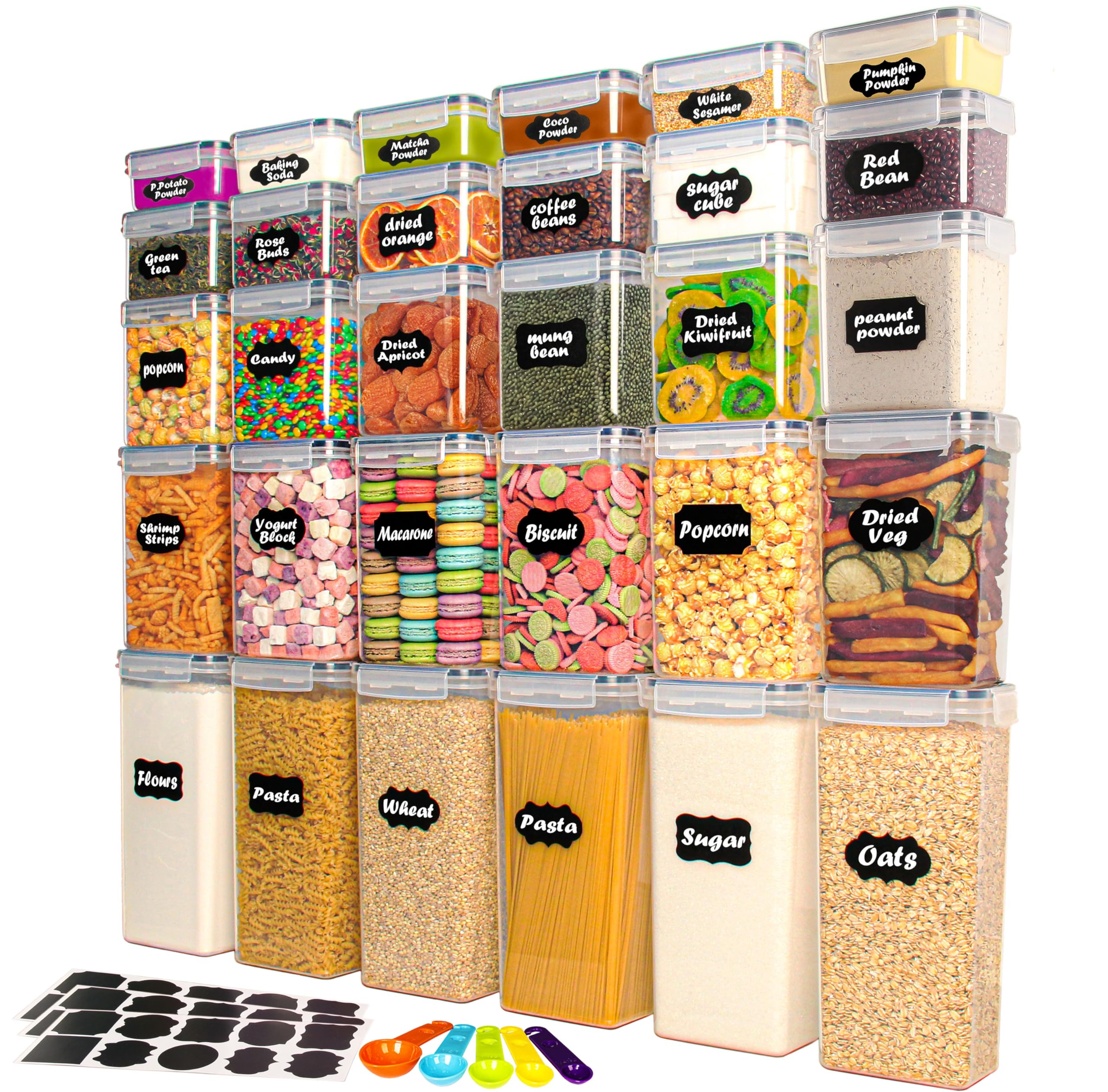 30 Piece Airtight Pantry Storage Container Set