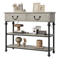 Modern Entryway Console Table with 2 Drawers & Storage Shelves