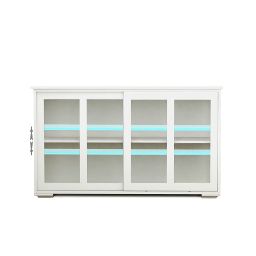 Modern Glass Door Storage Cabinet for Kitchen & Dining