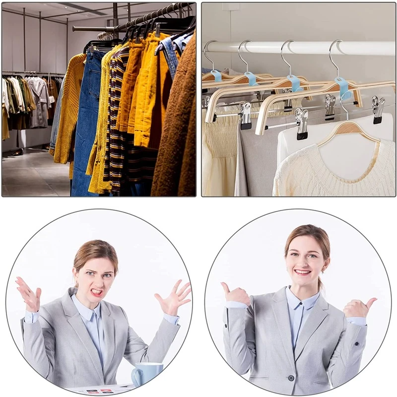 Closet Space Saving Connector Hooks | 40 Pack