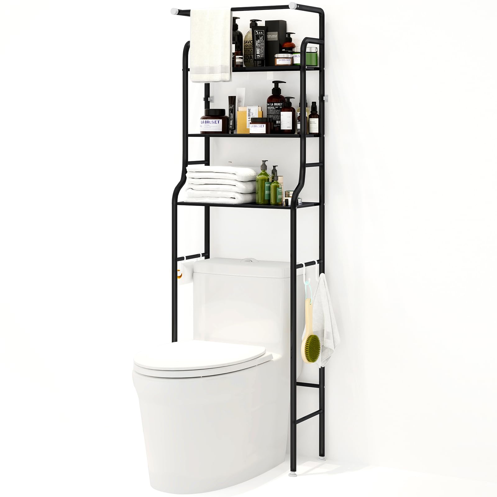 Over the Toilet Storage Rack with 3 Shelves | Bathroom Organizer