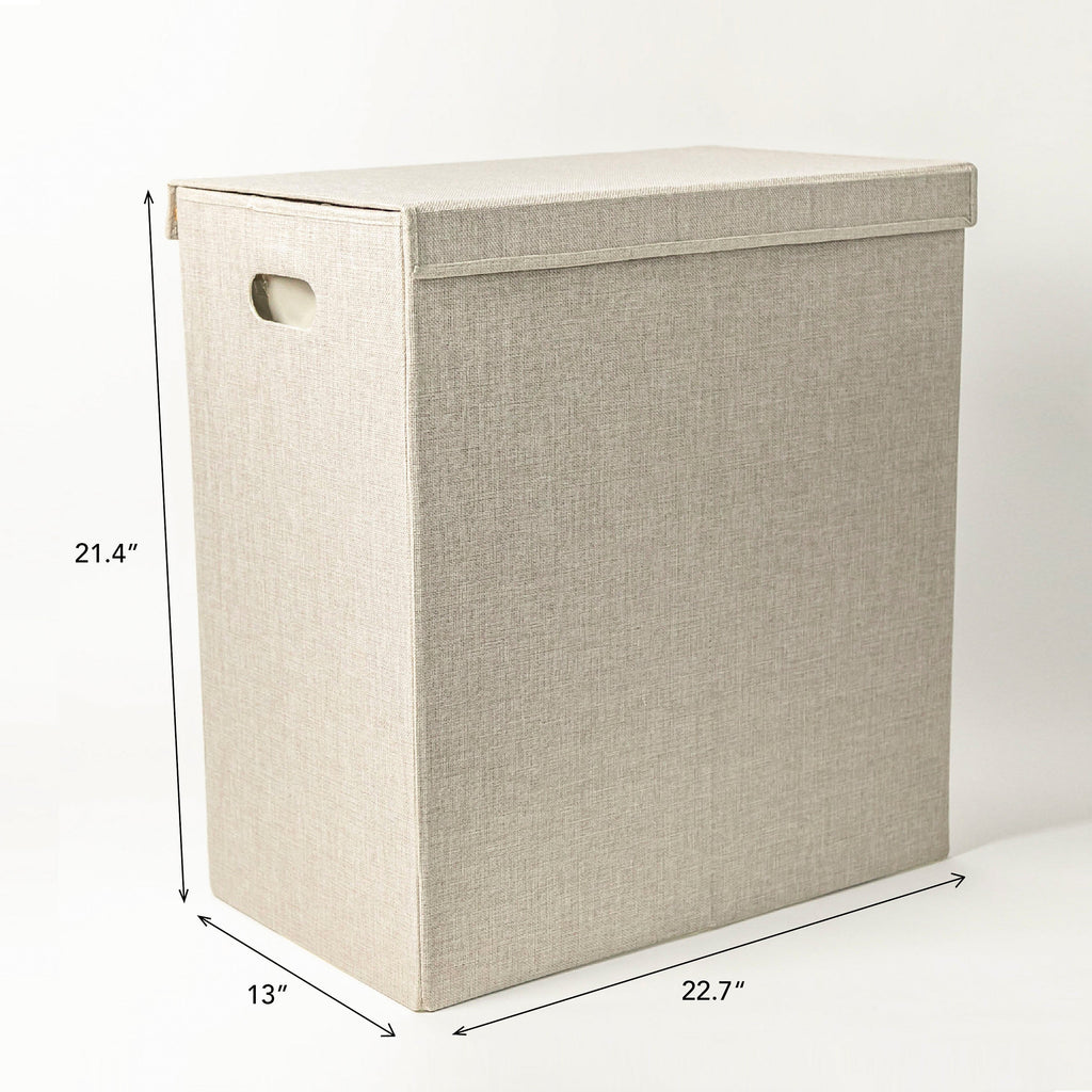 Divided Laundry Hamper with Removable Lid