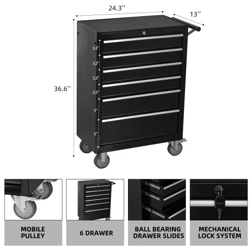 Heavy Duty 6 Drawer Rolling Tool Chest