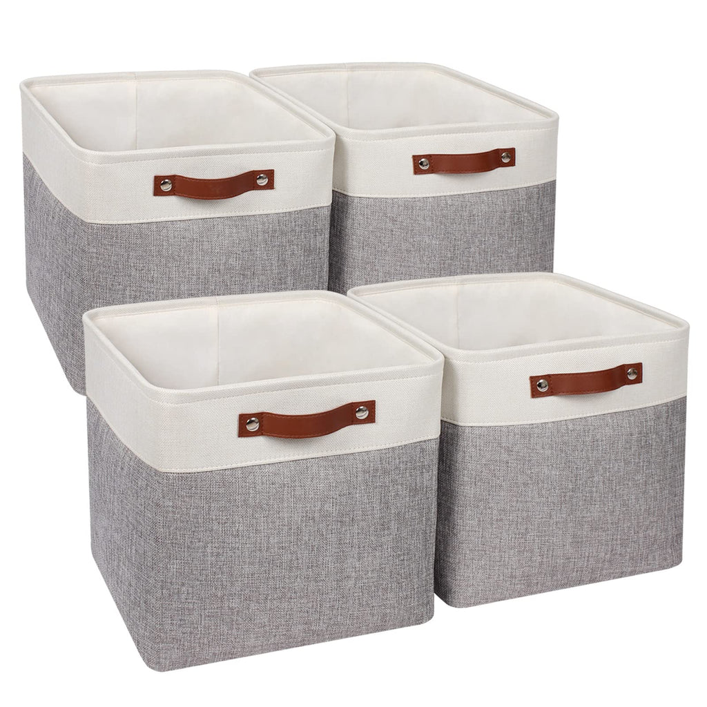 Set of 4 Premium Cube Storage Bins