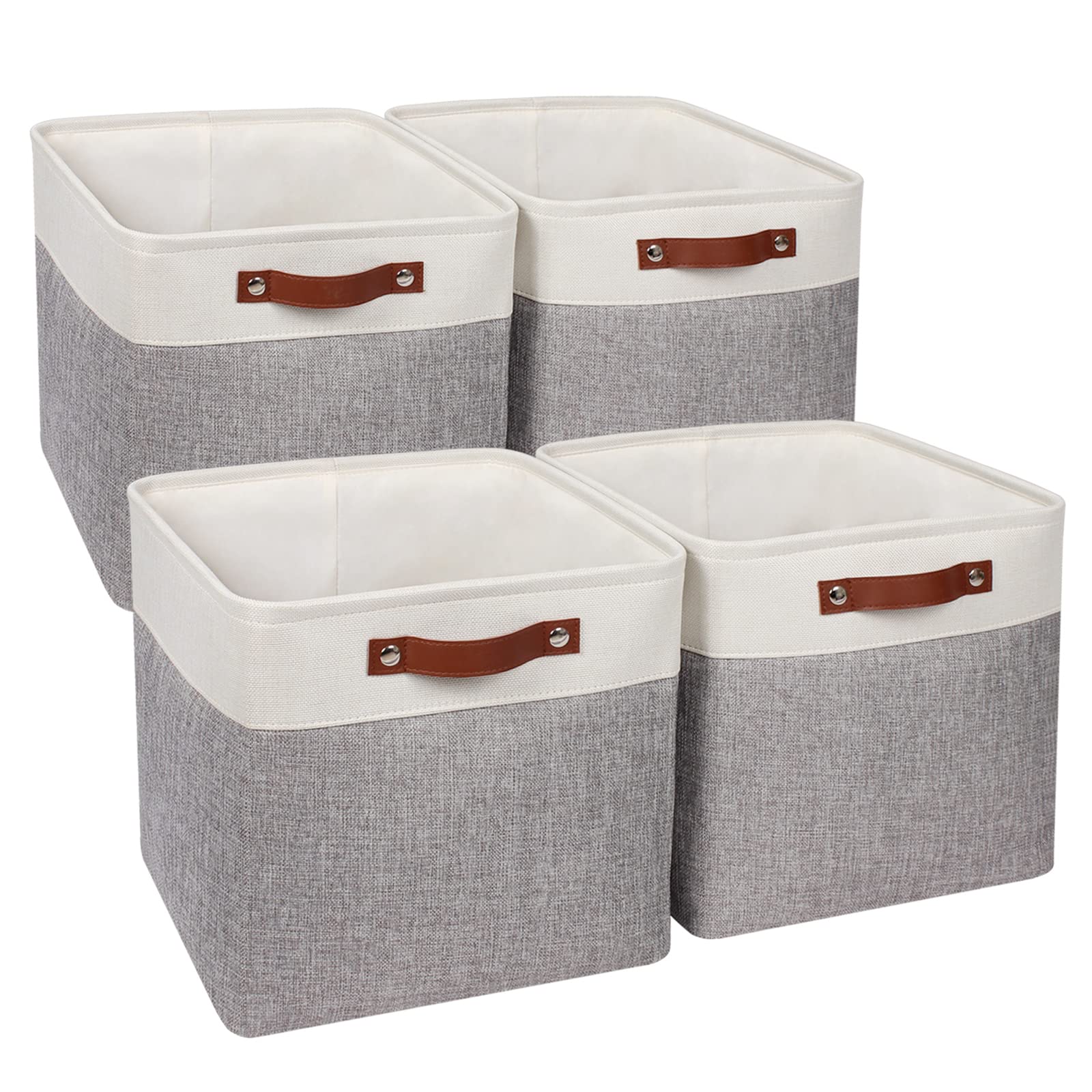 Set of 4 Premium Cube Storage Bins