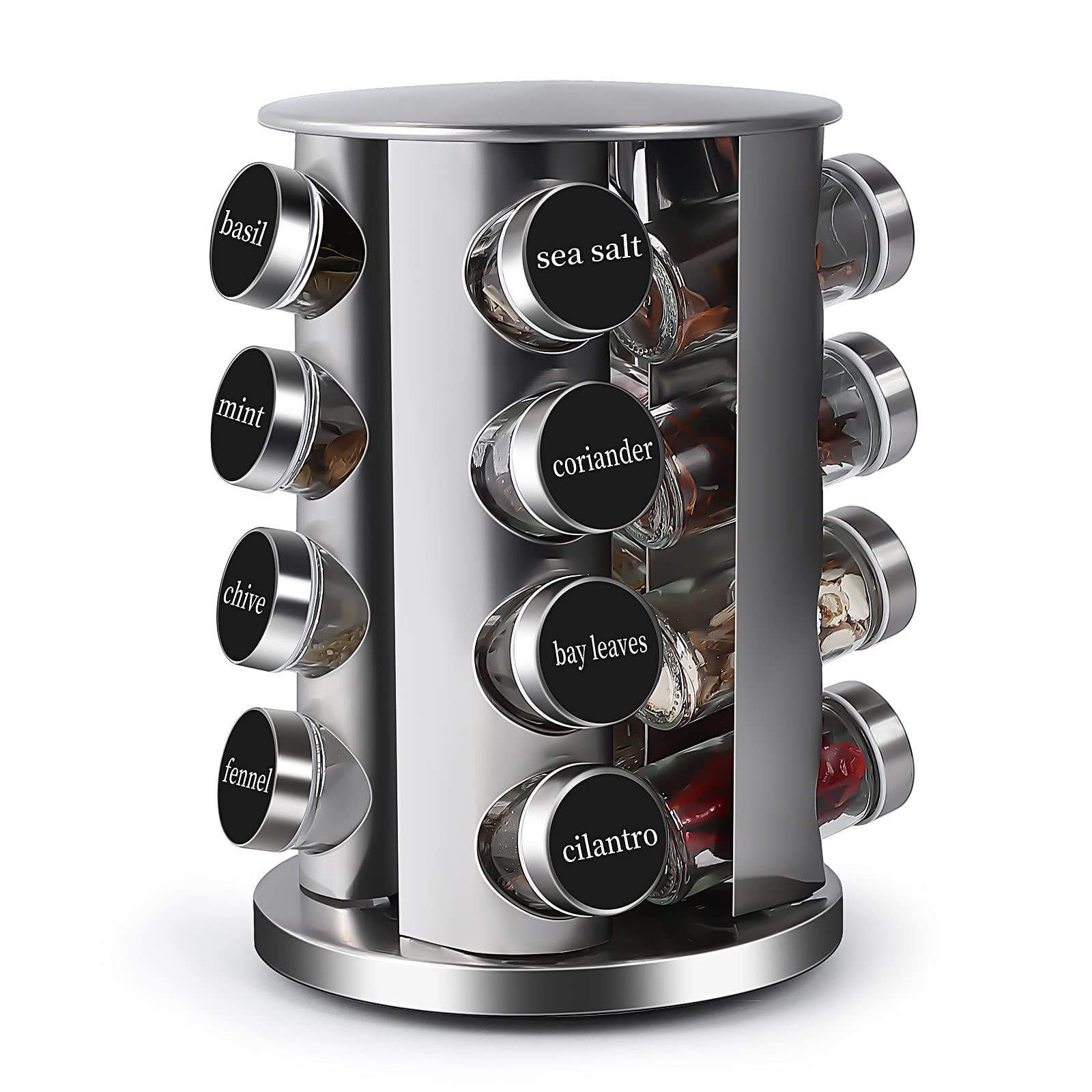Modern Rotating Spice Rack Organizer
