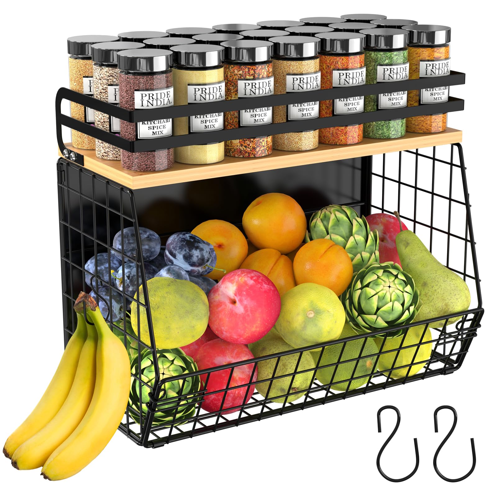Magnetic Fridge Organizer & Produce Basket