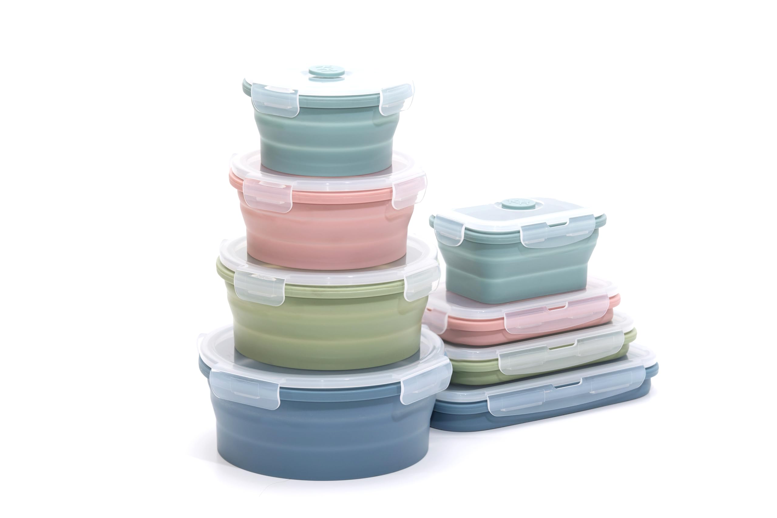 SPACE-SAVING Collapsible Food Storage Container Set