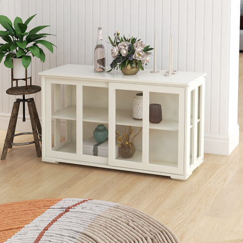 Modern Glass Door Storage Cabinet for Kitchen & Dining