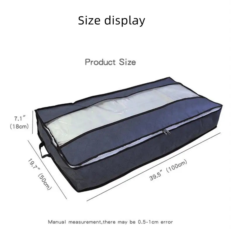 2pcs Large Underbed Storage Bags For Clothes & Blankets