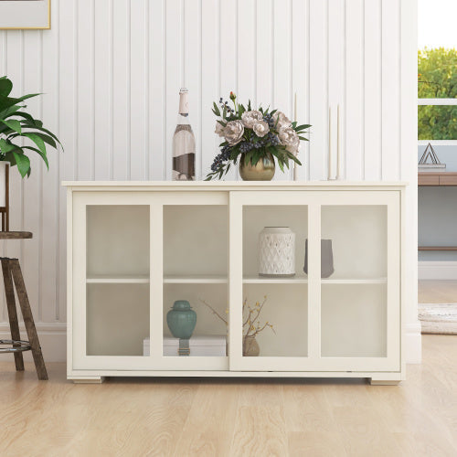 Modern Glass Door Storage Cabinet for Kitchen & Dining