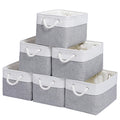Set of 6 Decorative Fabric Storage Bins\Baskets