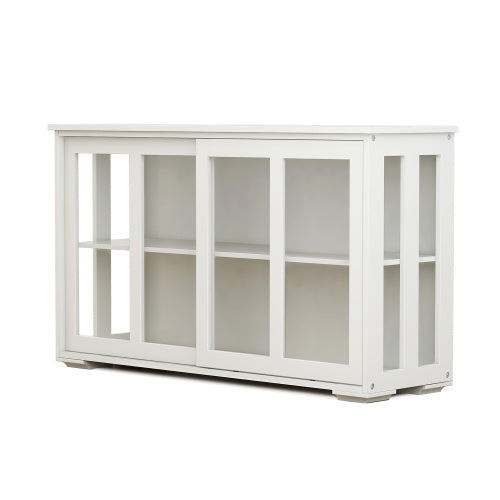 Modern Glass Door Storage Cabinet for Kitchen & Dining