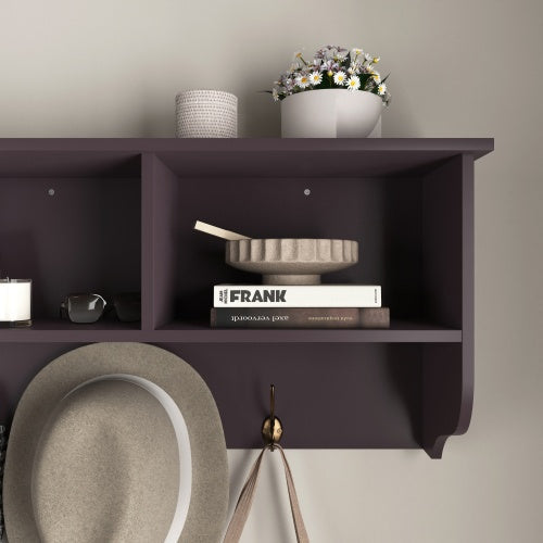 Entryway Organizer Shelf with Coat Hooks